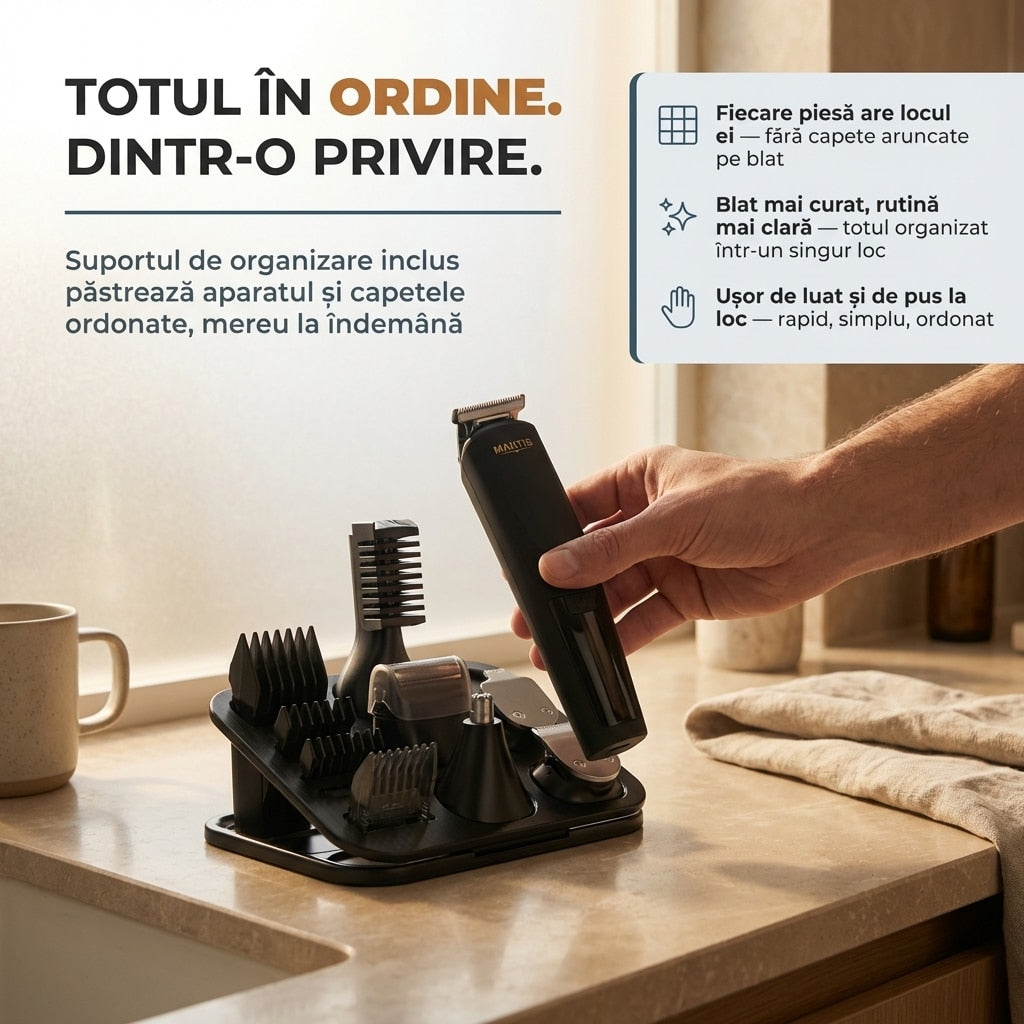 Masina de Tuns Barbati Profesionala MANTIS 6 in 1