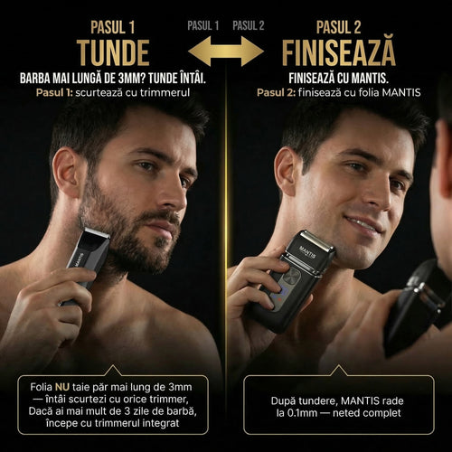 Aparat de ras electric MANTIS Shaver 2-in-1 Trimmer+Folie