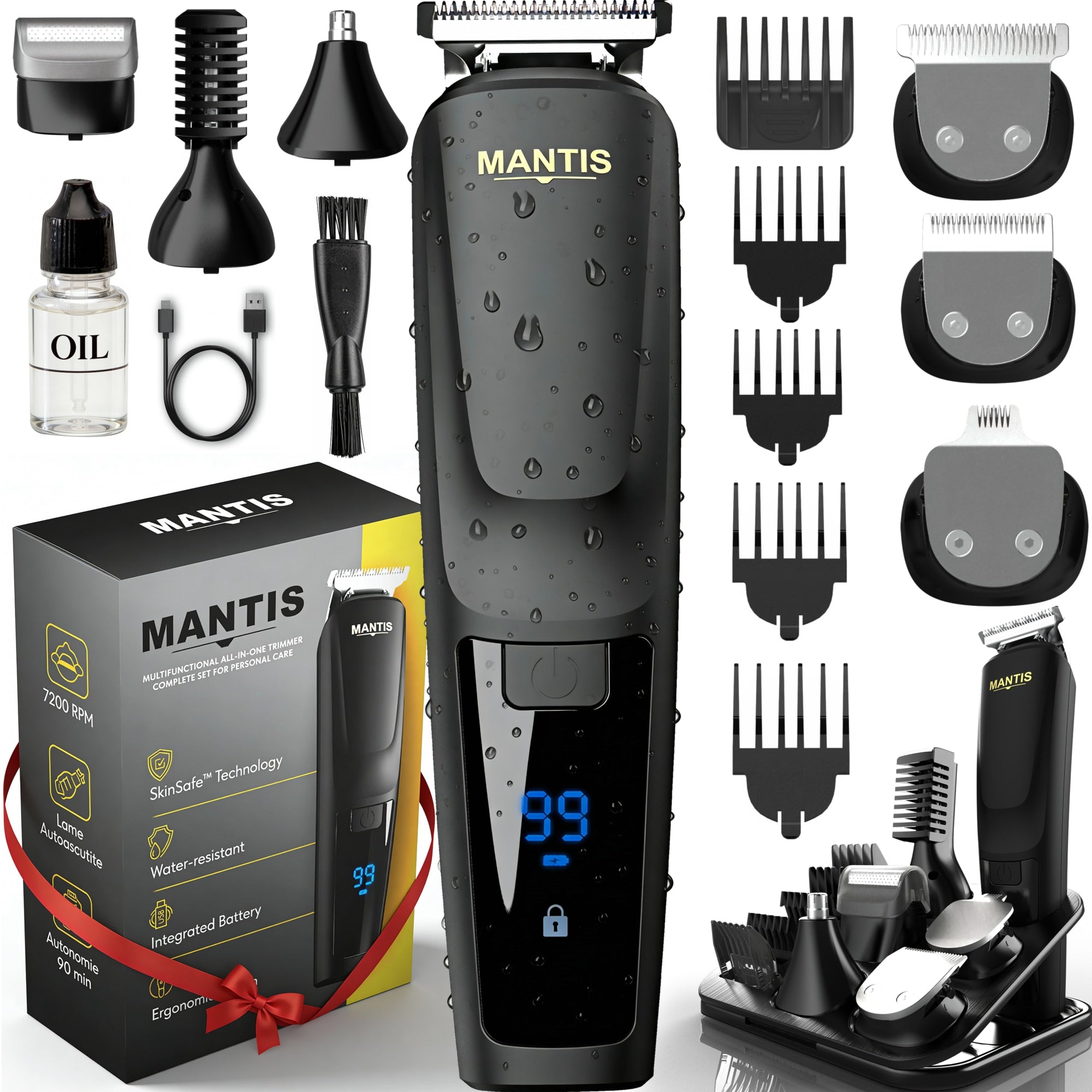 Masina de Tuns Barbati Profesionala MANTIS 6 in 1