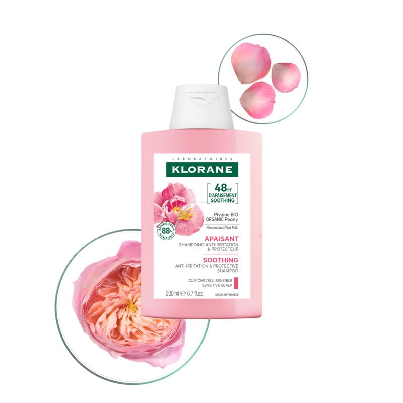 Klorane Șampon calmant cu bujor bio, scalp sensibil, 200 ml